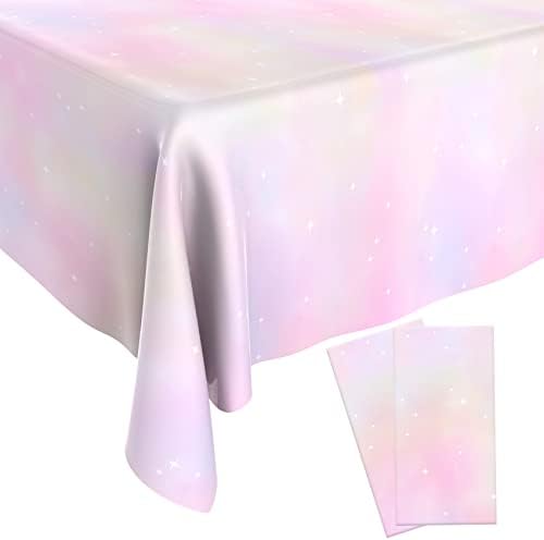 Pastel Rainbow Tablecloths 2 PCS for Parties