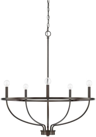 HomePlace Lighting Greyson Urban Industrial Candle Chandelier 5 Light