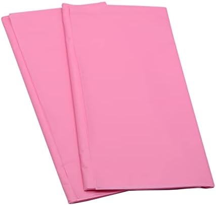 Yikangheng 2 Pcs Disposable Pink Plastic Tablecloth 108x54 Inch Rectangle