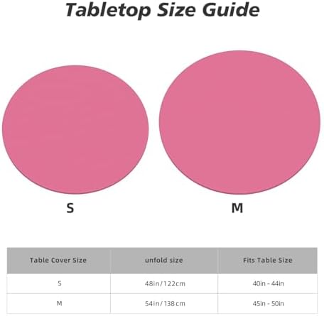 Pink Round Fitted Tablecloth for 40-44 Inch Tables