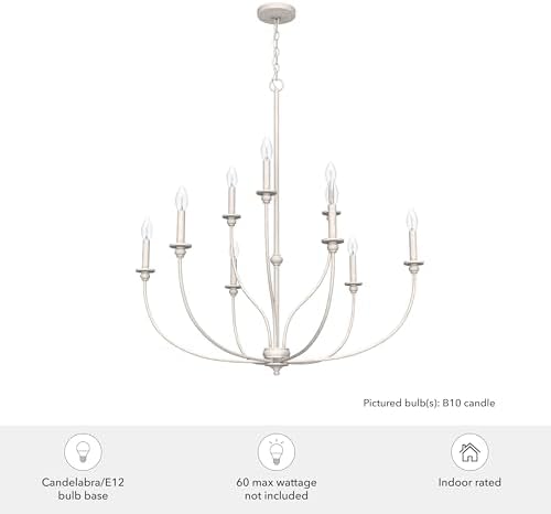 Hunter Southcrest 9-Light Distressed White Chandelier