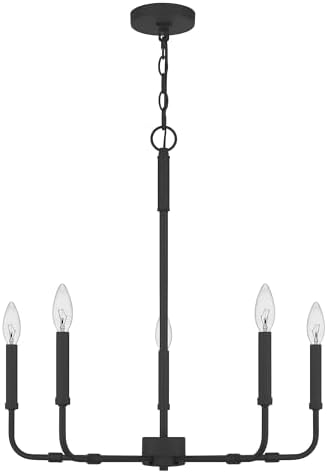 Quoizel Abner 5-Light Matte Black Chandelier
