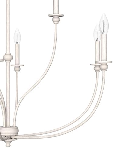 Hunter Southcrest 9-Light Distressed White Chandelier