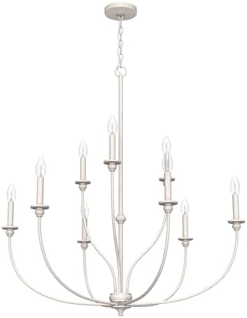 Hunter Southcrest 9-Light Distressed White Chandelier