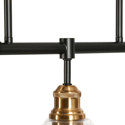 Black Gold Chandelier for Dining Room and Kitchen Island