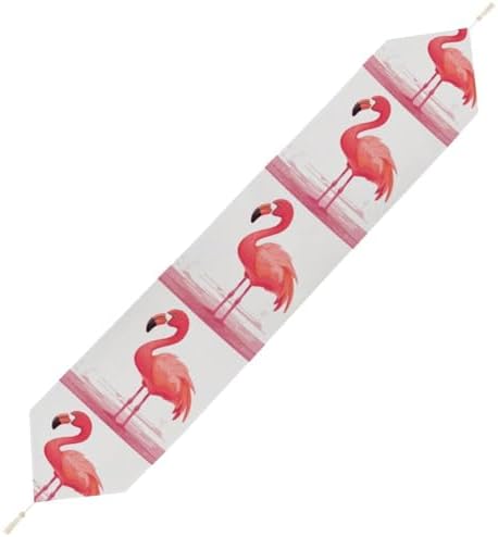 Cartoon Flamingo Table Runner Reusable Plush 178x33cm