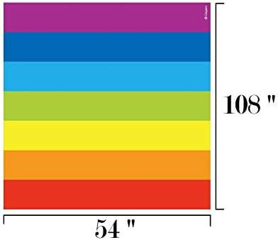 Oojami 4 Pack Rainbow Table Covers for Birthday Parties and Baby Showers