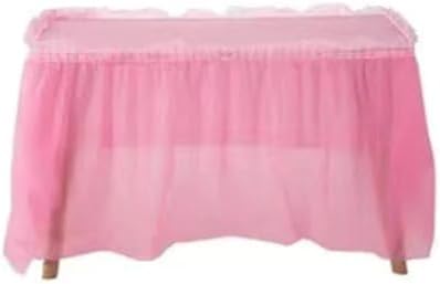 5 Pack Plastic Table Skirts and Cloths for Rectangle Tables Pink