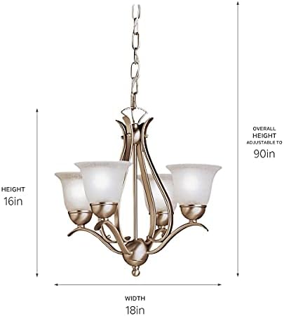 Kichler Dover Mini Chandelier 4 Light Brushed Nickel