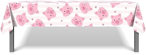 2pcs Piggy Party Tablecloths Pink Farm Tablecovers