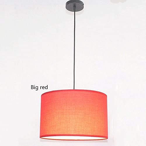 KISAD Modern Fabric Drum Pendant Light Single Head Industrial Style Ceiling Lamp