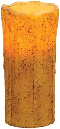 CWI Gifts Burnt Ivory Drip LED Timer Pillar Candle 1