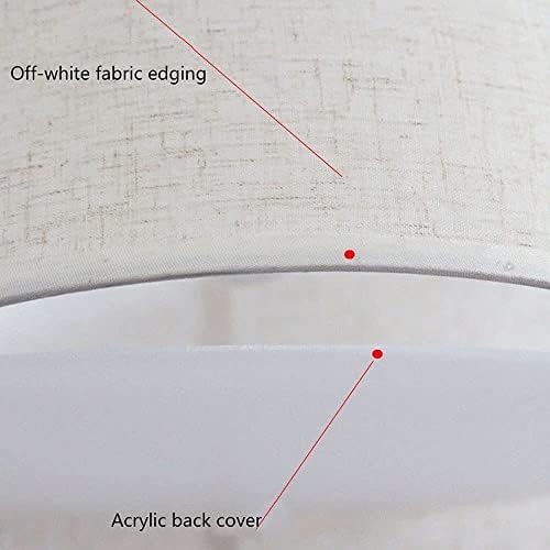 KISAD Modern Fabric Drum Pendant Light Single Head Industrial Style Ceiling Lamp