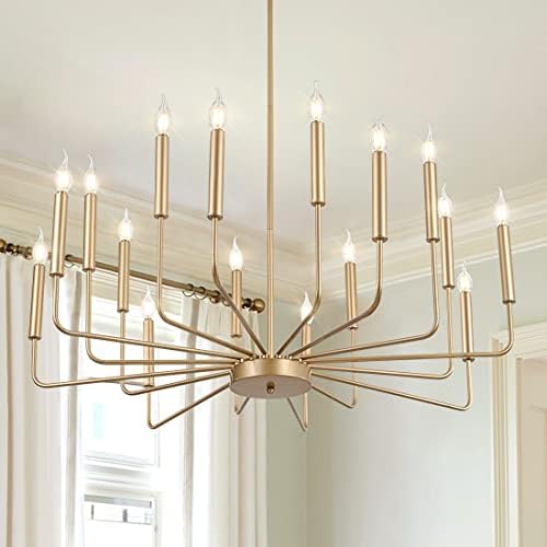 Modern Farmhouse Gold Chandelier 16-Light