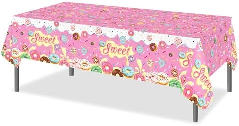 JX 3 Pcs Doughnut Tablecloths 54x87In Party Decor
