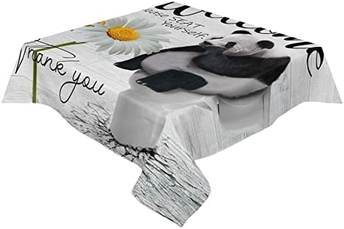 Square Tablecloth Waterproof Stainproof for Farmhouse Tables