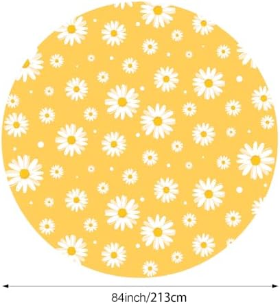 Oudain 6 Pcs Daisy Tablecloths 84 Inch Boho Floral Table Covers