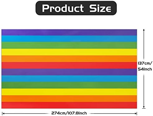 PHOGARY Rainbow Table Covers 3 Pack for Party Decor