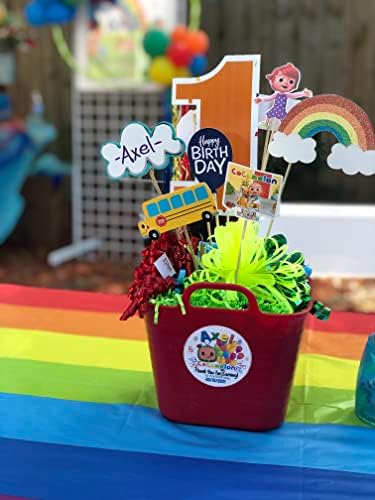 Oojami 4 Pack Rainbow Table Covers for Birthday Parties and Baby Showers