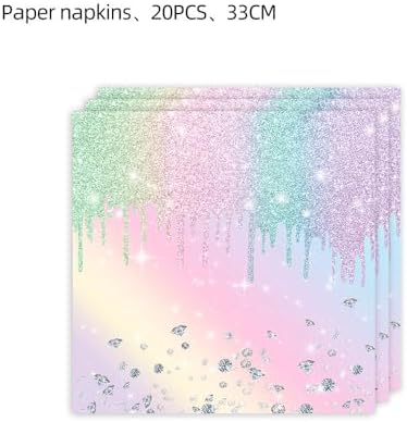 41 Pcs Iridescent Diamond Party Decorations Set