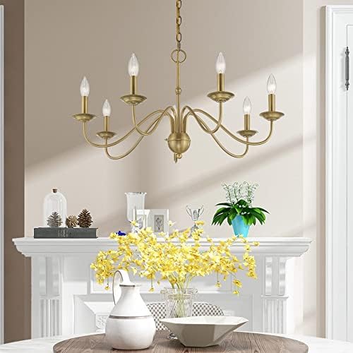 Livex 7 Light Antique Brass Chandelier
