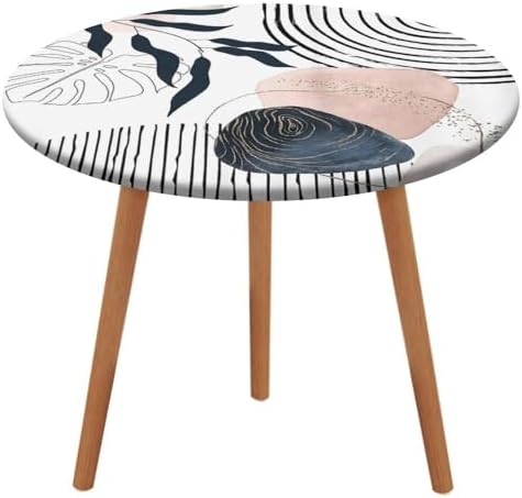 Outdoor Fitted Round Tablecloth with Elastic Edge