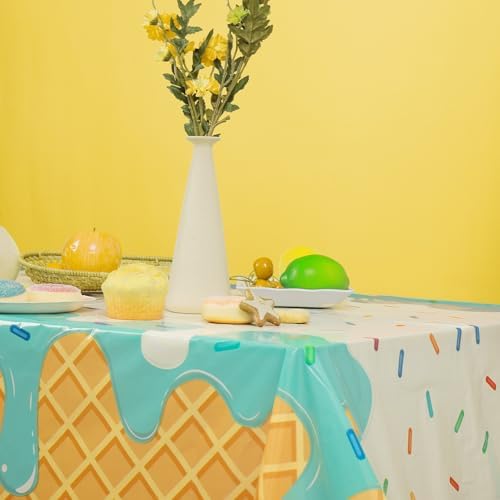 Ice Cream Party Table Covers 4 Pack 54 x 108 Inch