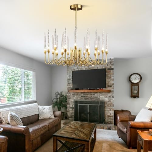 ziidoo 20 Light Retro Chandelier Dining Room Ceiling Light Fixture