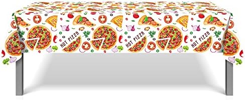 2Pcs Pizza Themed Tablecloths for Party Decoration