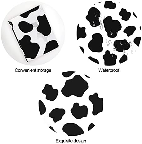 PHOGARY Cow Print Party Tablecloth 3pcs Farm Animal Theme
