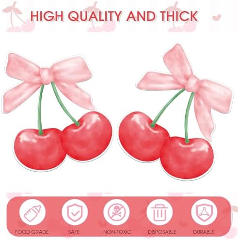 60Pcs Cherry Shaped Napkins for Birthday Parties