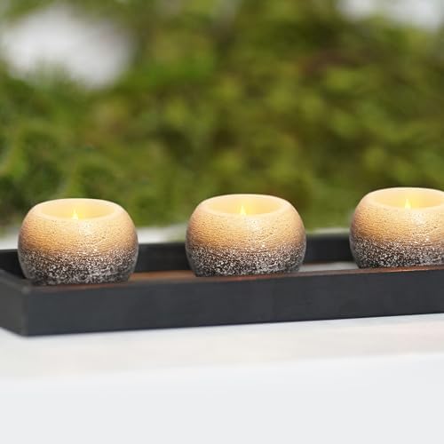 FURORA LIGHTING Glitter Flameless Candles Pack of 3