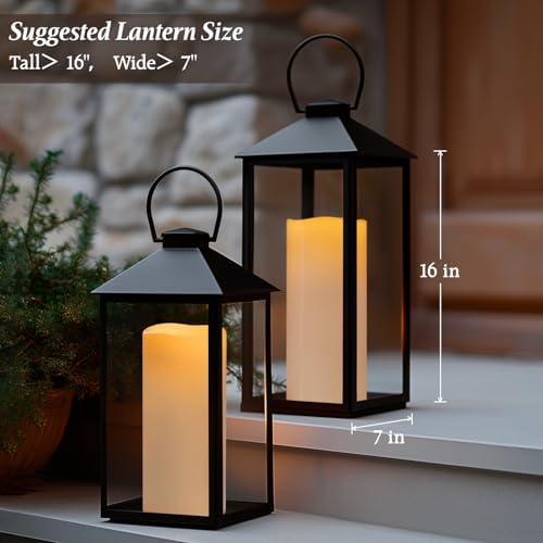 Yongmao 5x14 Inch Waterproof Flameless Candles Set of 2 with Remote and Timer