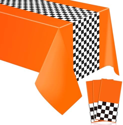 Irenare 3 Sheet Racing Car Table Runner Decorations