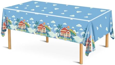 3 Pack Blue Birthday Tablecloths 54x108 Inches for Kids and Dogs