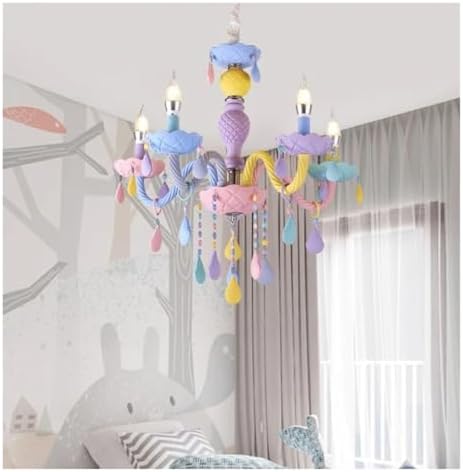 Modern Romantic Rainbow Crystal Chandelier for Kids Bedroom 1