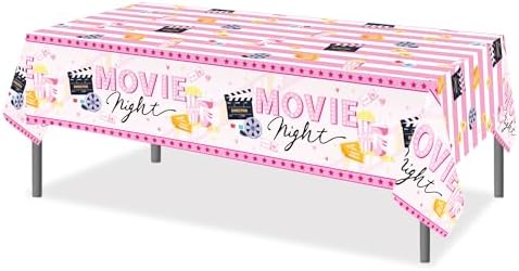 2 Pack Pink Hollywood Movie Night Tablecloths