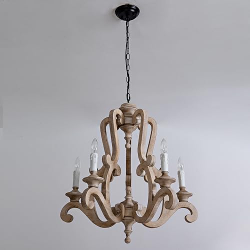Sedelan Farmhouse Chandelier with 5 Lights E12