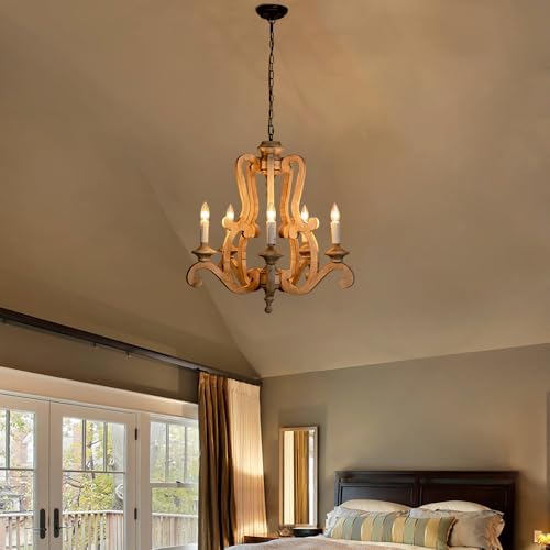 Sedelan Farmhouse Chandelier with 5 Lights E12