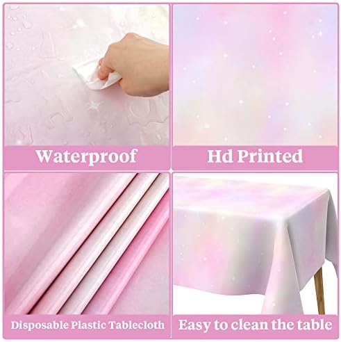 Pastel Rainbow Tablecloths 2 PCS for Parties
