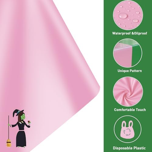 4Pcs 2in1 Witch Party Decorations Tablecloth