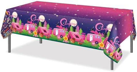 3 Pcs Pink Camping Tablecloth for Party and Home Use