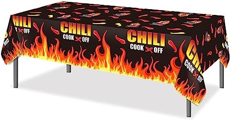 MOZUI Hot Pot Chili Themed Tablecloth 54 x 87In