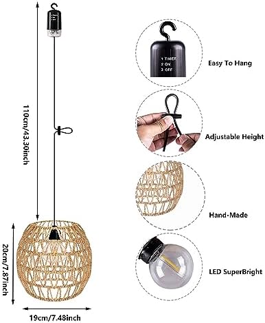 Battery Operated Outdoor Chandelier with Remote Control