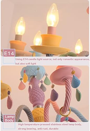 Colorful Crystal Chandelier Light for Girls Bedroom