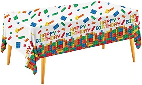 Gatherfun Building Block Tablecloth Set 3 PCS 54x108 Inches