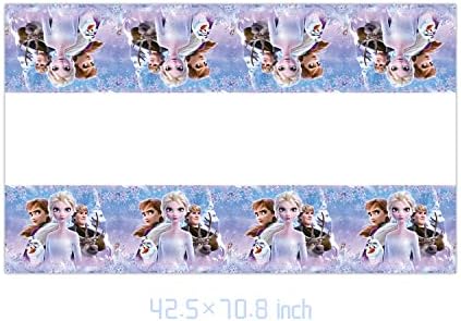 Omto 2Pcs Frozen Tablecloth for Birthday Party Decorations