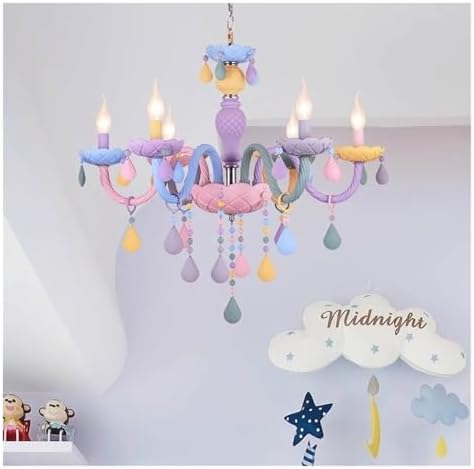 Nordic Candle Pendant Light Rainbow Hanging Chandelier