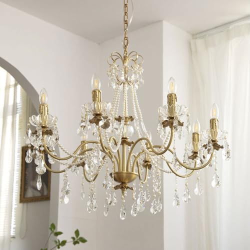 Luxury 8 Light Crystal Chandelier with Metal Frame