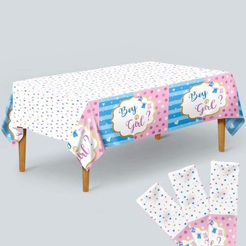 KatchOn Gender Reveal Table Cover - 108x54 Inch Pack of 3 1